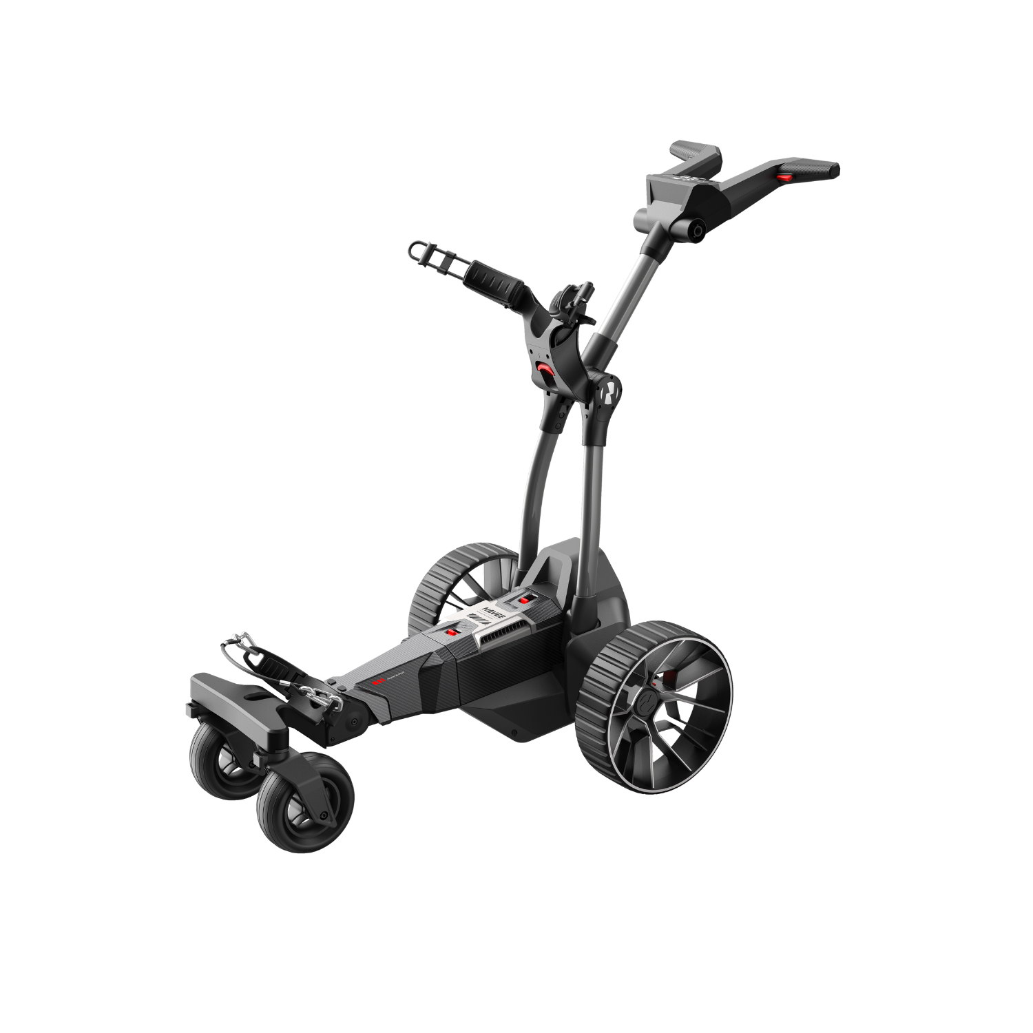 Birdie 3X Auto Follow Electric Golf Cart with Remote, 36 Hole Battery, Follow Me Electric Golf Push Carts, All Terrain Wheels, Smart Power Assist, Super Compact Golf Cart Electric