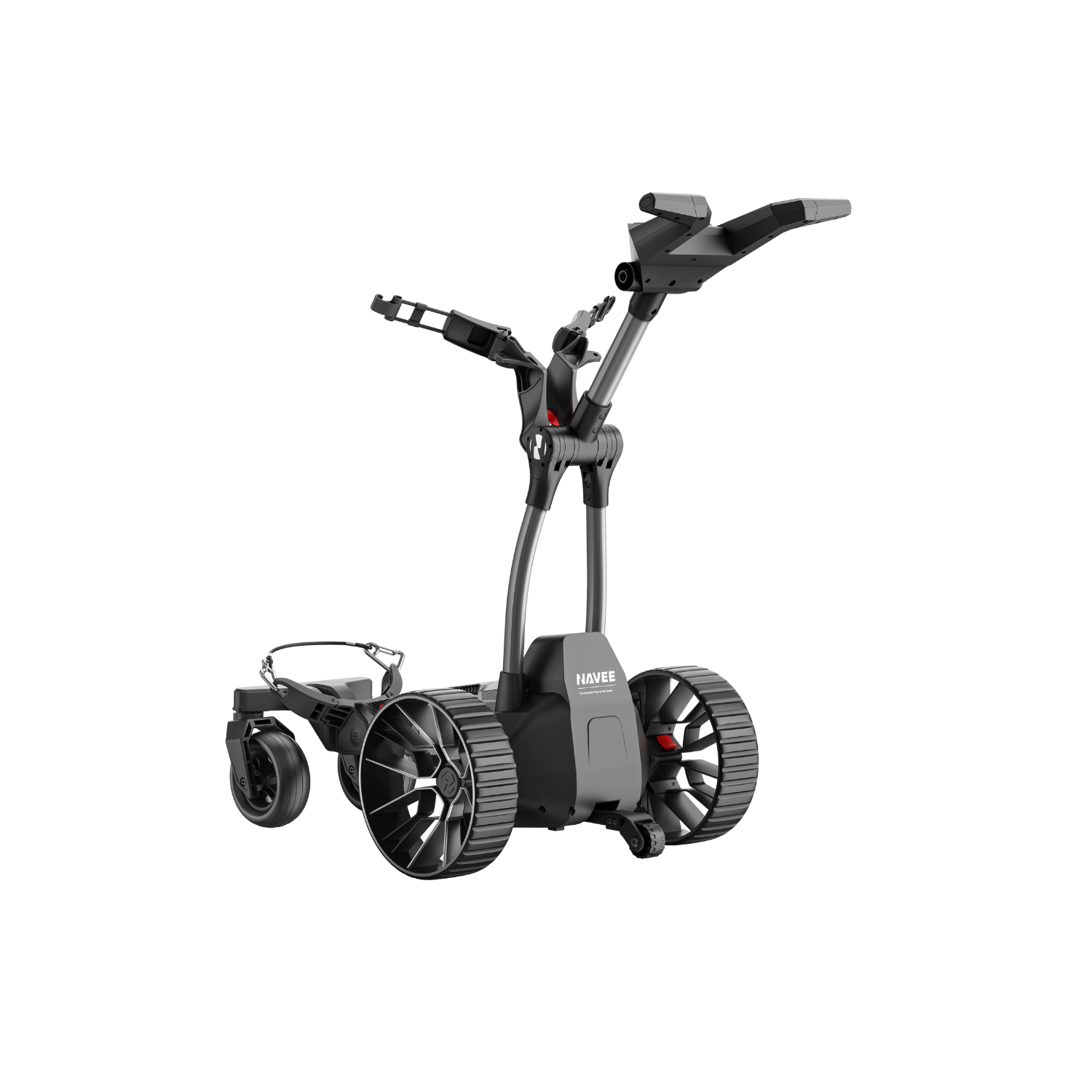 Birdie 3X Auto Follow Electric Golf Cart with Remote, 36 Hole Battery, Follow Me Electric Golf Push Carts, All Terrain Wheels, Smart Power Assist, Super Compact Golf Cart Electric